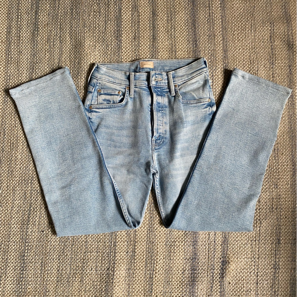 Mother tomcat flood straight leg jeans